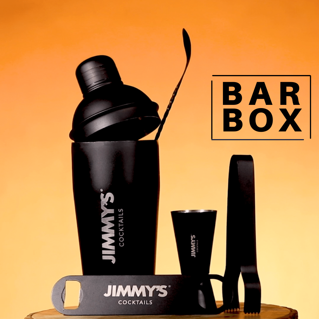 Bar Box Men's 6 Piece Home Bar Kit | Matte Black | Cocktail Shaker Set